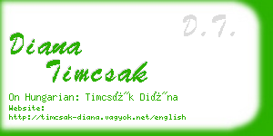 diana timcsak business card